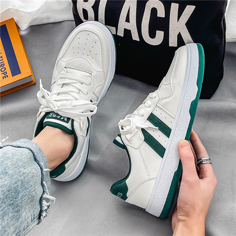 Unisex Klassische Low-Top Freizeit-Sneaker aus glattem Kunstleder mit gepolsterter Innensohle und robustem Cupsohlenprofil Shopy Nory