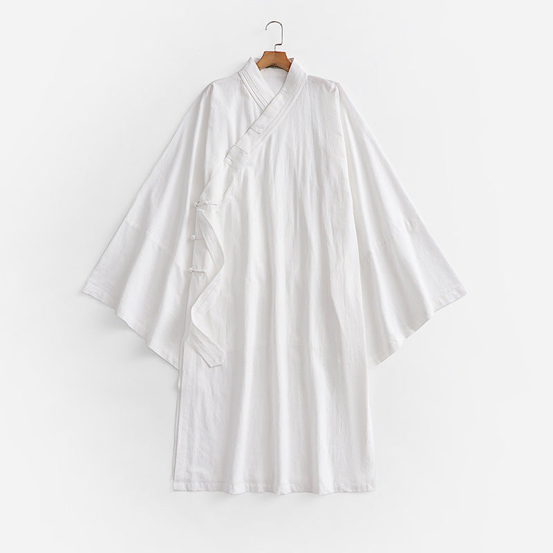 Unisex Oversize Kimono-Mantel mit weitem Ärmel und asymmetrischer Wickelvorderseite Shop Nory