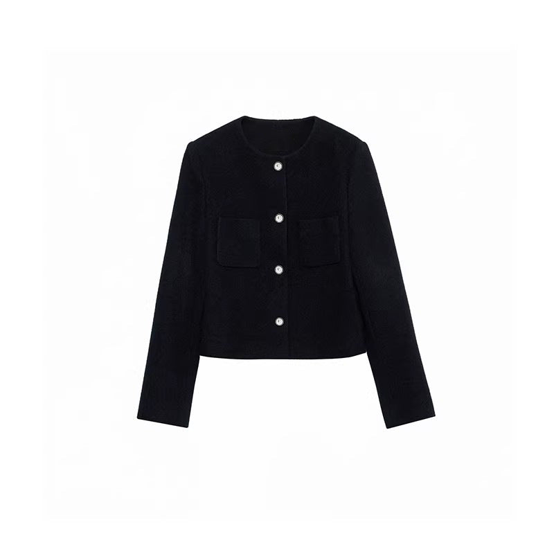 Damen moderne Cropped Jacke mit eleganten Knöpfen Shop Nory