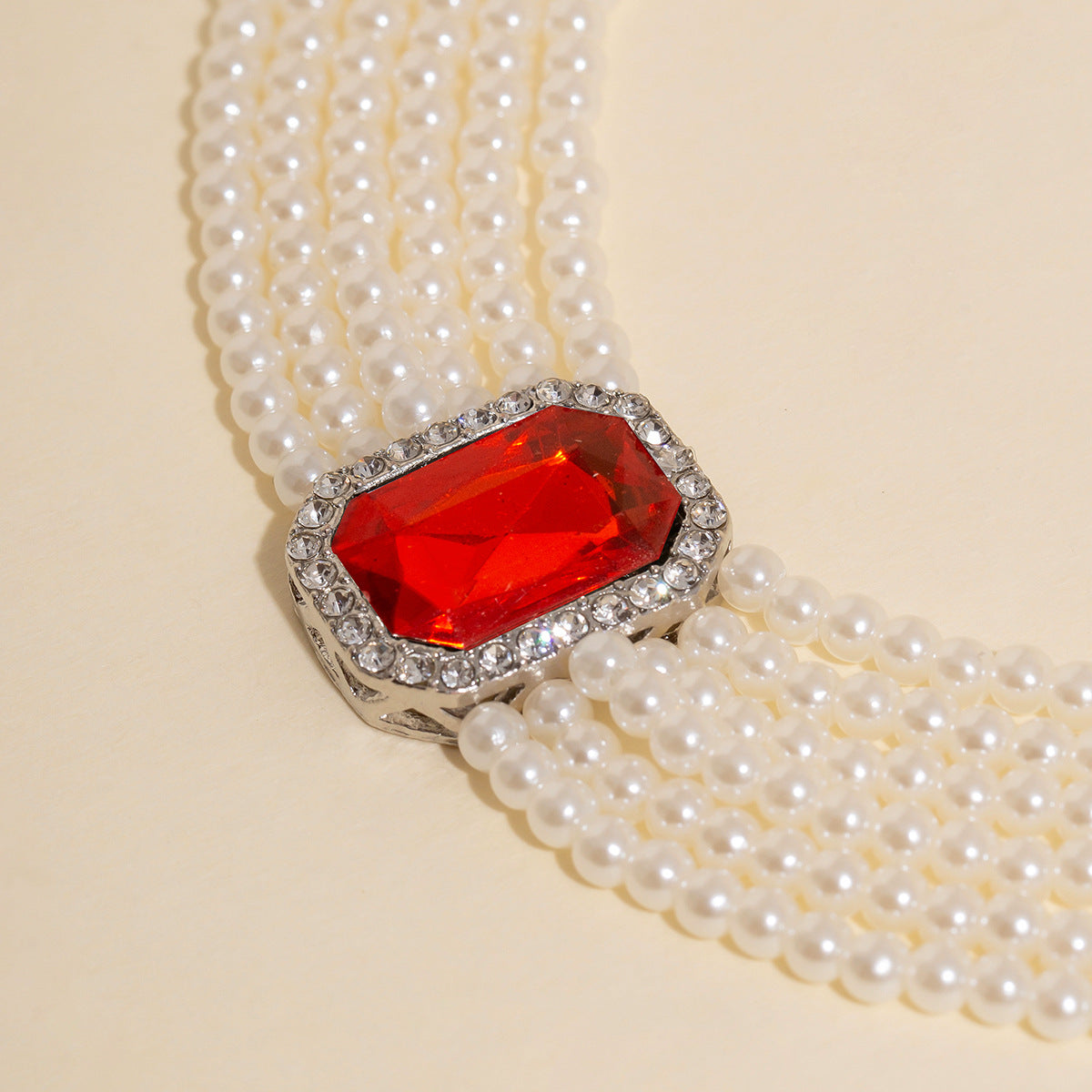 Damen Perlen-Choker mit funkelndem Anhänger Shop Nory