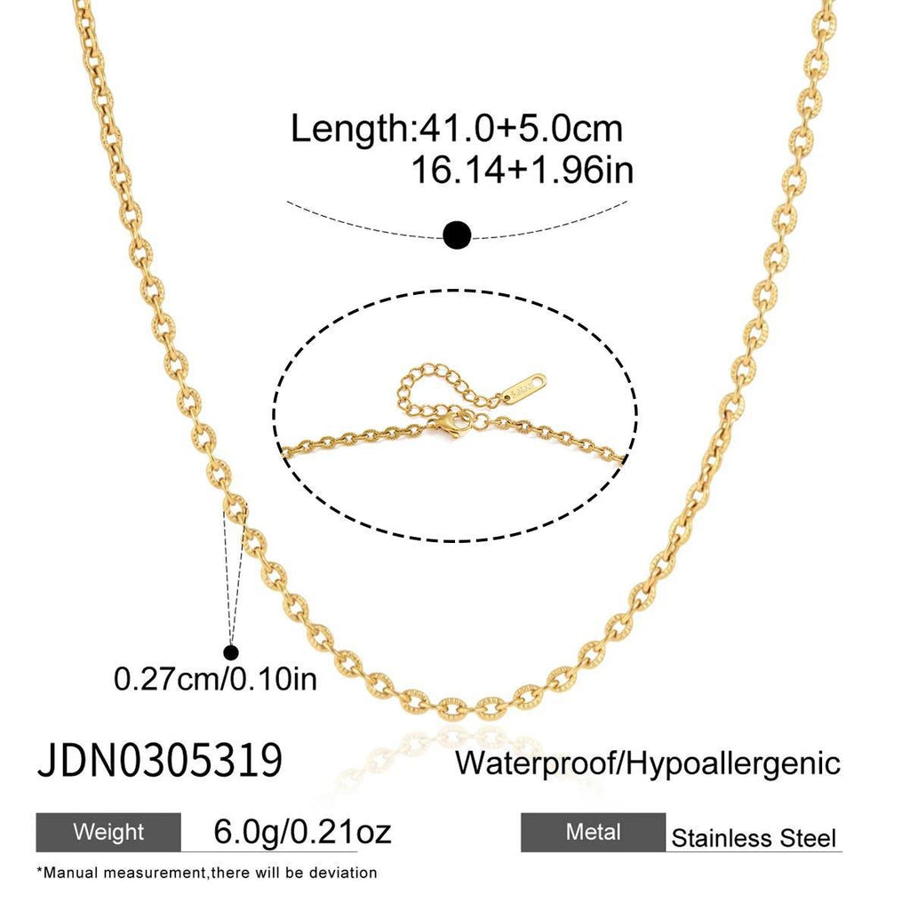 Damen Edelstahl Halskette mit funkelnden Kristalldetails Shop Nory