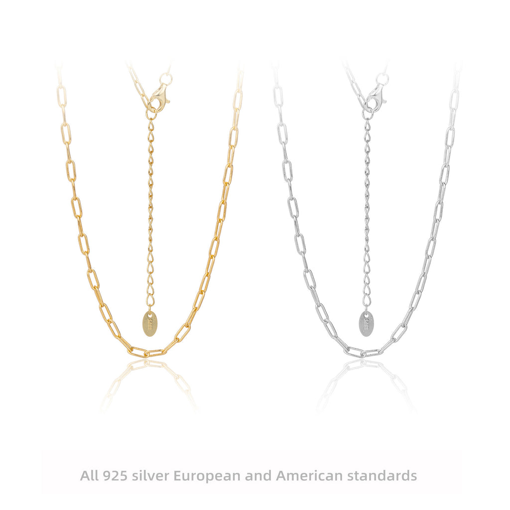 Damen Kette aus hochwertigem 925 Sterling Silber mit modernem Glieder-Design Shop Nory