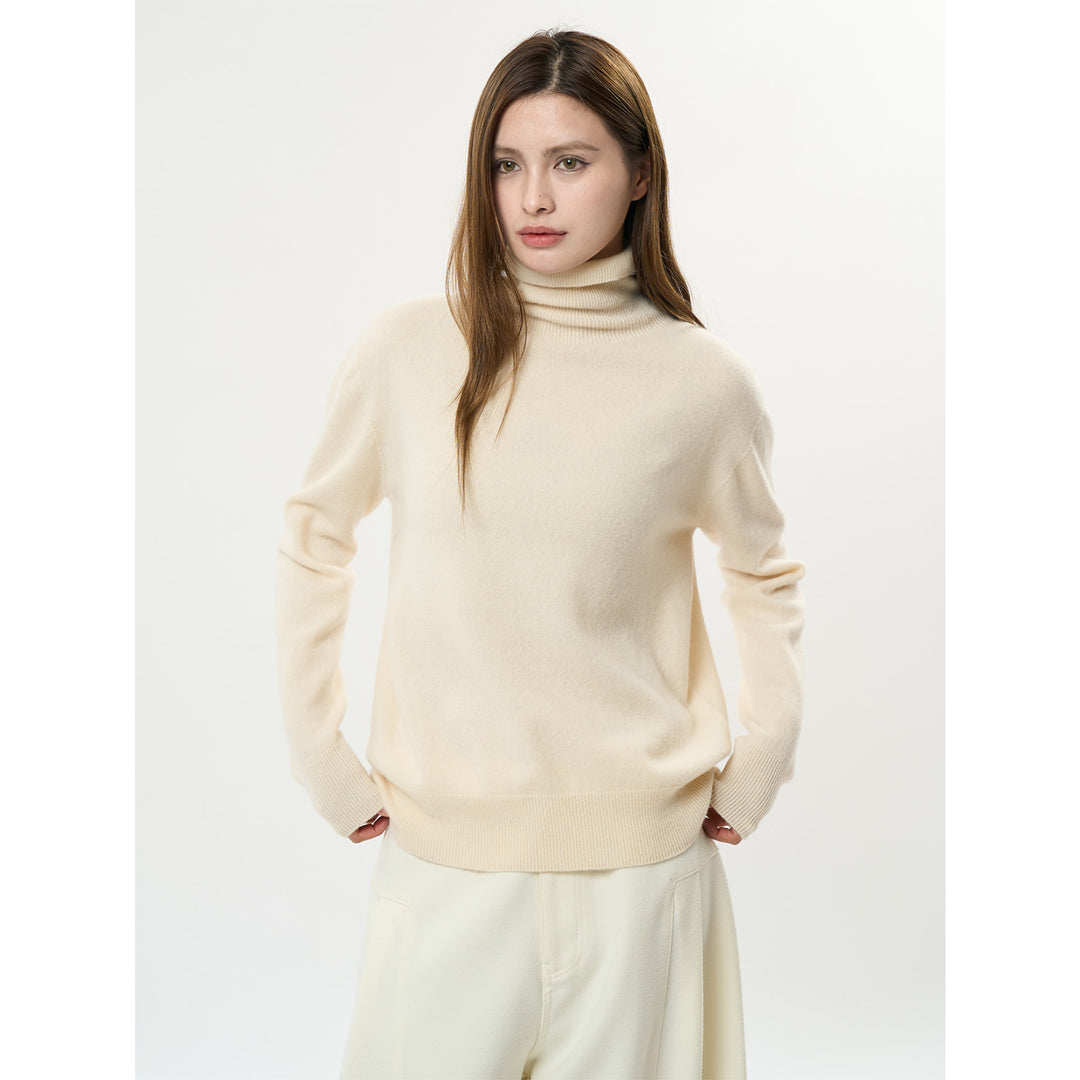 Damen Feiner Kaschmir‑Optik Rollkragenpullover mit Relaxed‑Fit und gerippten Bündchen Shop Nory