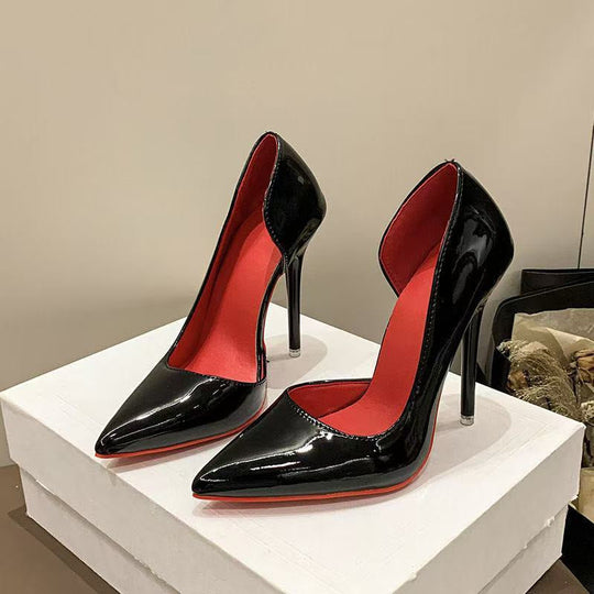 Damen elegante Stiletto-Pumps mit glänzender Oberfläche Shopnory
