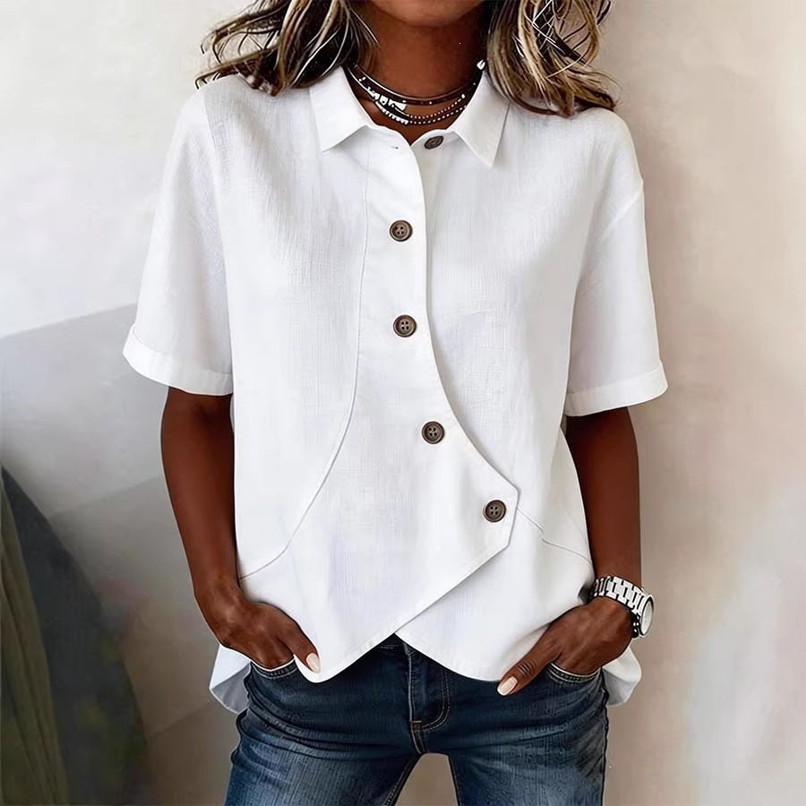 Damen Besonders gestaltete Bluse mit einzigartigem Knopfdetail
