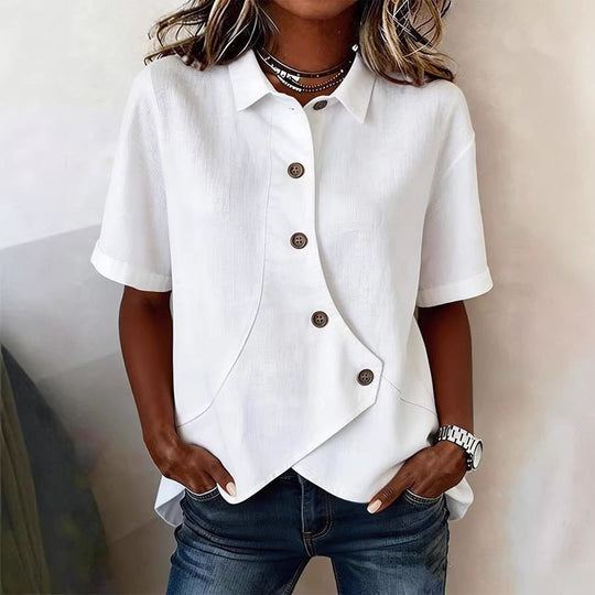 Damen Besonders gestaltete Bluse mit einzigartigem Knopfdetail