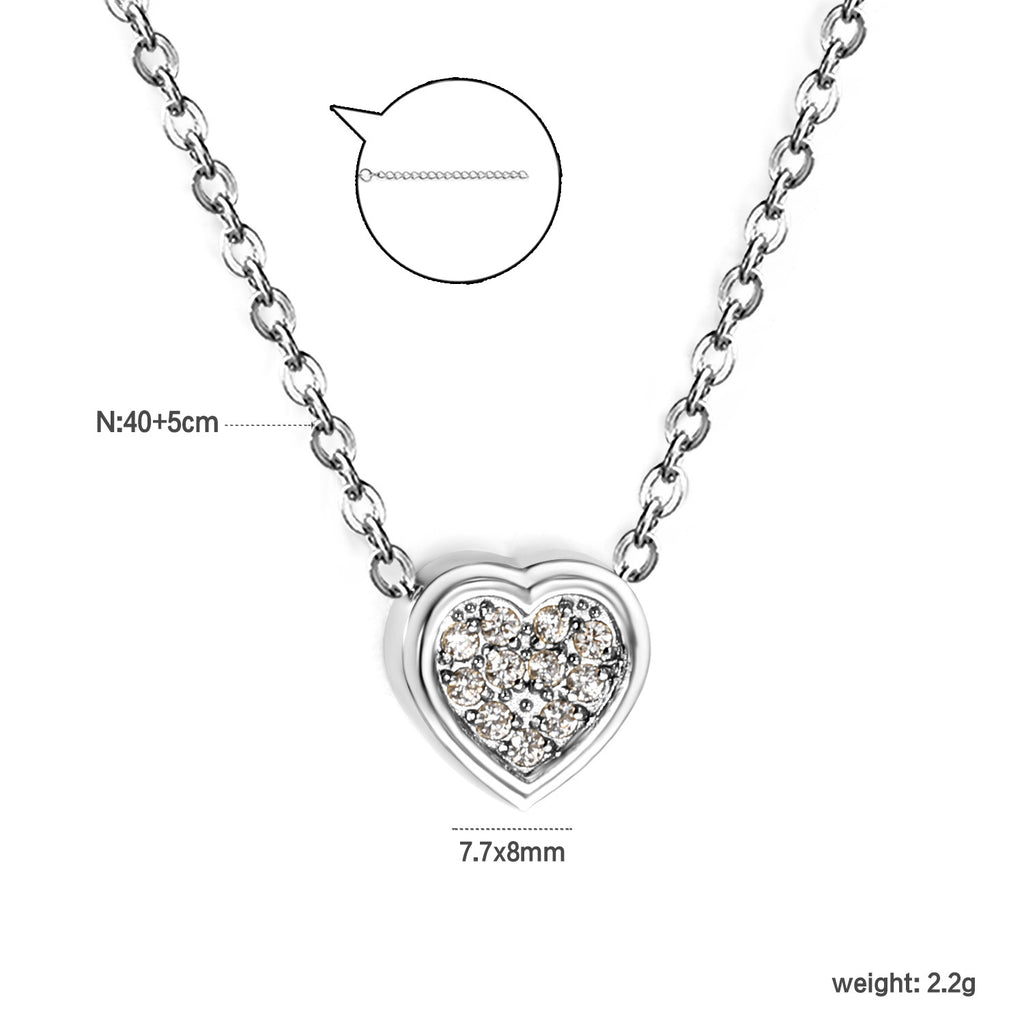Damen elegante Halskette mit funkelndem Zirkonia-Anhänger Shop Nory