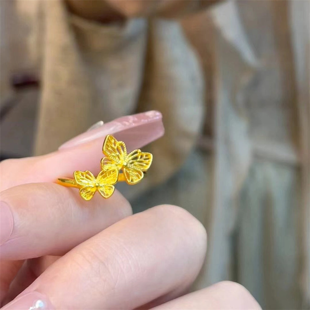Damenring mit filigranem Schmetterlingsdesign aus hochwertigem Metall Shop Nory