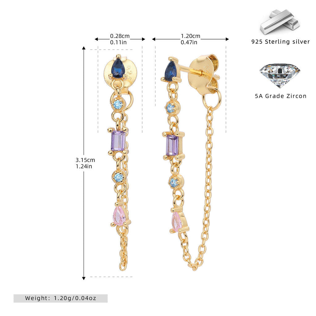 Damen Ohrringe mit funkelnden Zirkon-Akzenten und filigranem Design Shop Nory