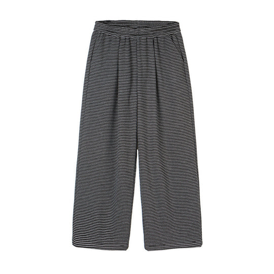 Damen Culotte-Hose mit weitem Bein, hohem Bund und feinem Streifenmuster Shop Nory