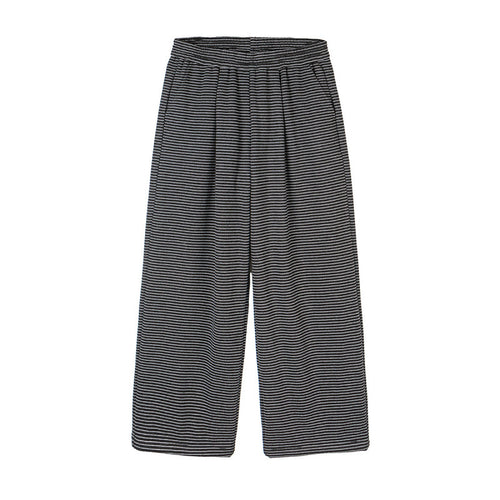 Damen Culotte-Hose mit weitem Bein, hohem Bund und feinem Streifenmuster Shop Nory