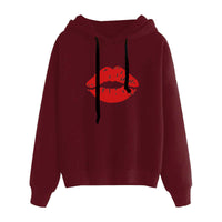 Rote Lippen Weinrot