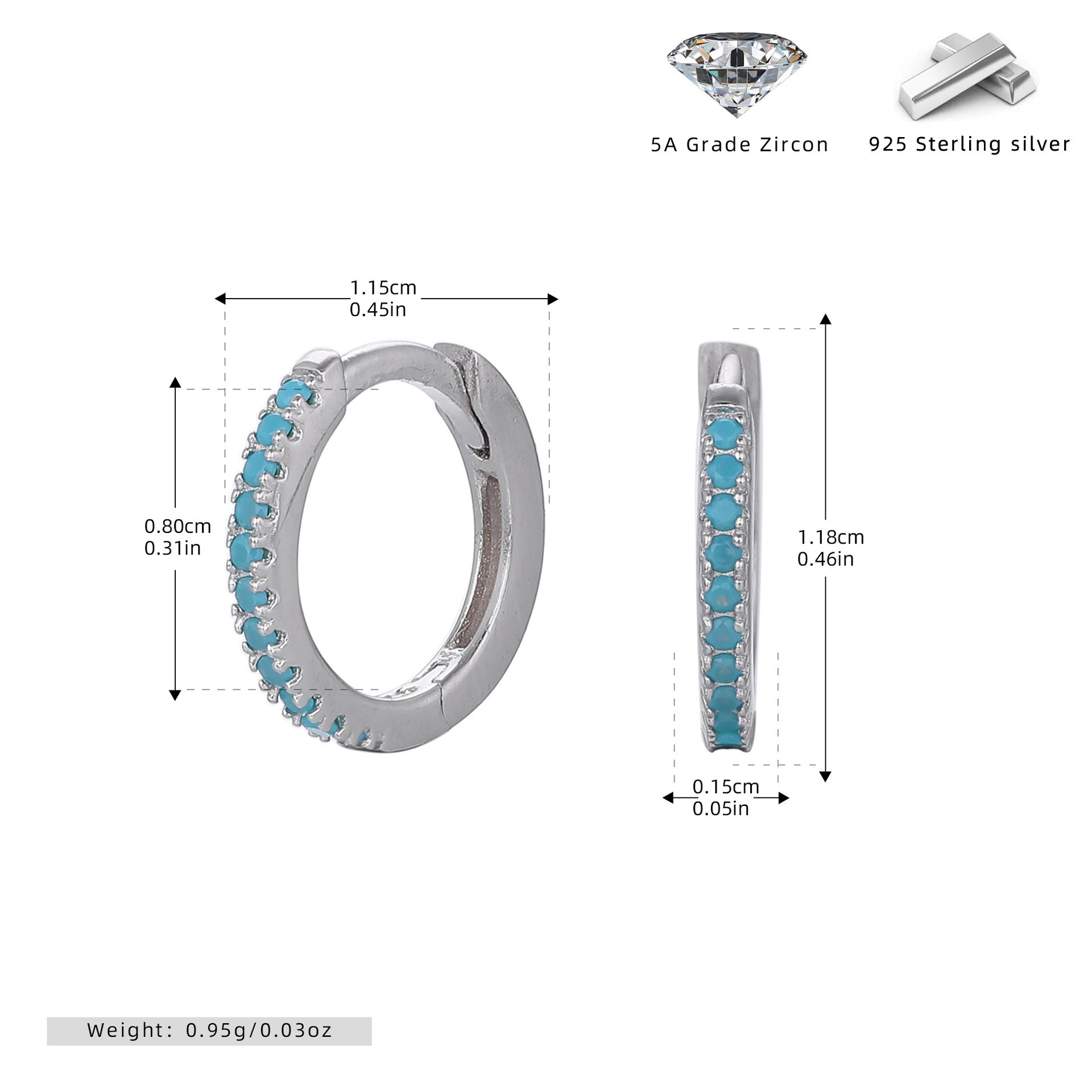 Damen Creolen mit funkelnden Zirkonsteinen in elegantem Design Shop Nory