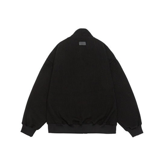 Unisex Grobstrick Boxy-Zipjacke mit Stehkragen und Rippbündchen Shop Nory