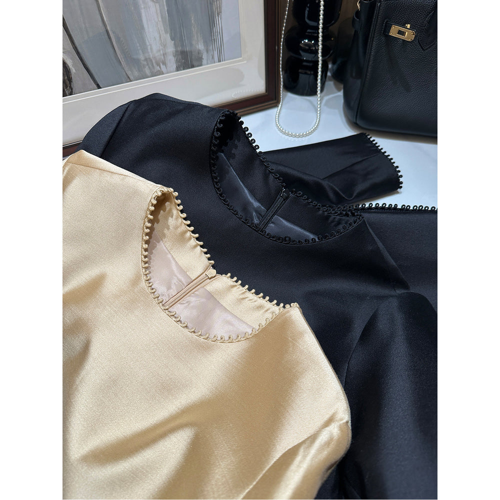 Damen Elegantes Drape Kleid Shop Nory
