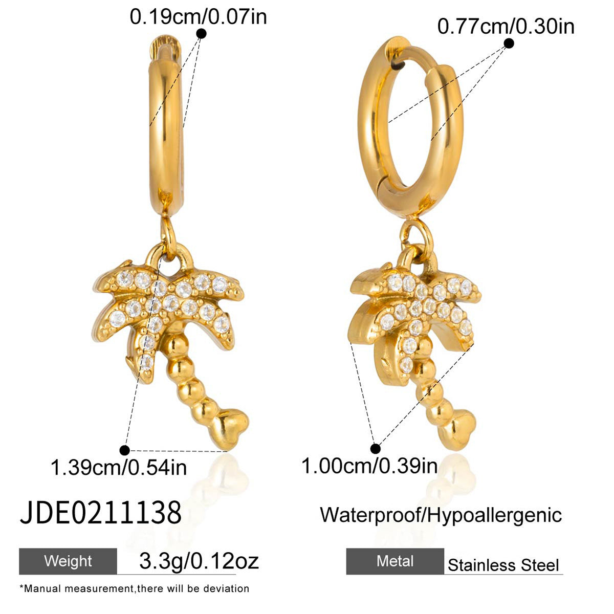Damen Ohrhänger mit strahlendem Seepferdchen-Motiv und hypoallergener Edelstahlverarbeitung Shop Nory