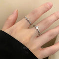Damen Ring-Set mit herzförmigem Design und funkelnden Akzenten Shop Nory