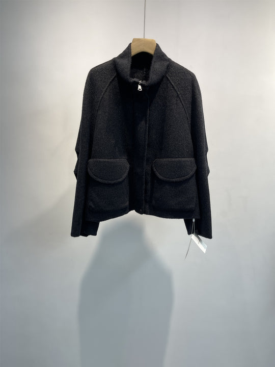 Damen Gemütliche Übergroße Wollmischung Jacke Shop Nory