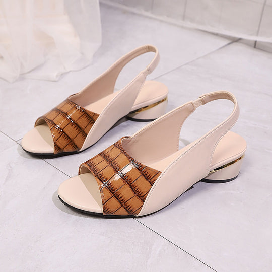 Damen Slingback-Sandalette mit Kroko-Prägung und niedrigem Blockabsatz Shop Nory