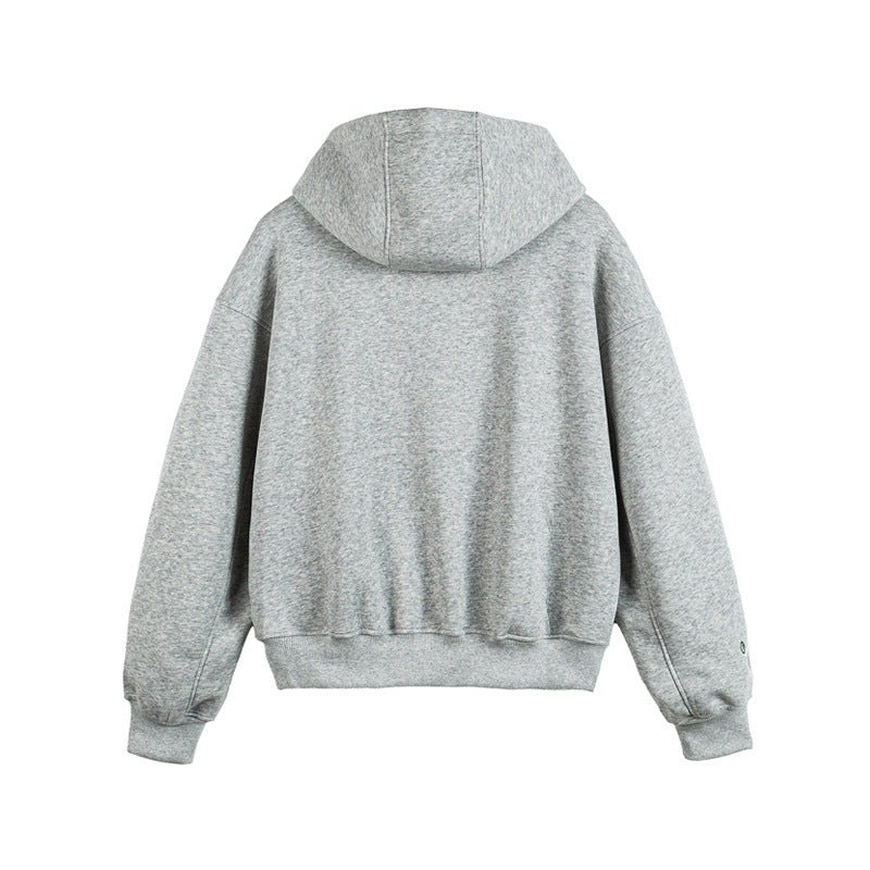 Unisex Oversize Kapuzenzipjacke mit Collegiate‑Patches Shop Nory