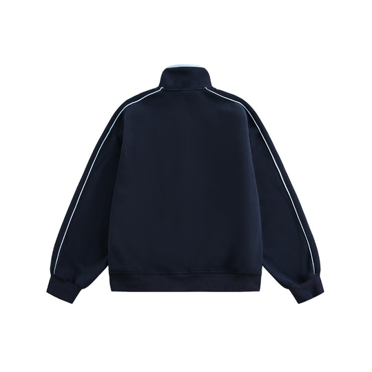 Damen Oversize-Sweatjacke mit Stehkragen und Zwei-Wege-Reißverschluss Shop Nory