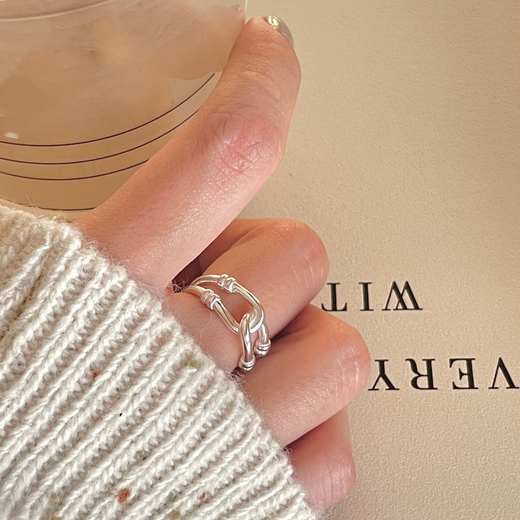Damen Offener Ring mit kreativem Kettendesign Shop Nory