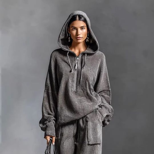 Damen Lässiger und bequemer Hoodie-Set
