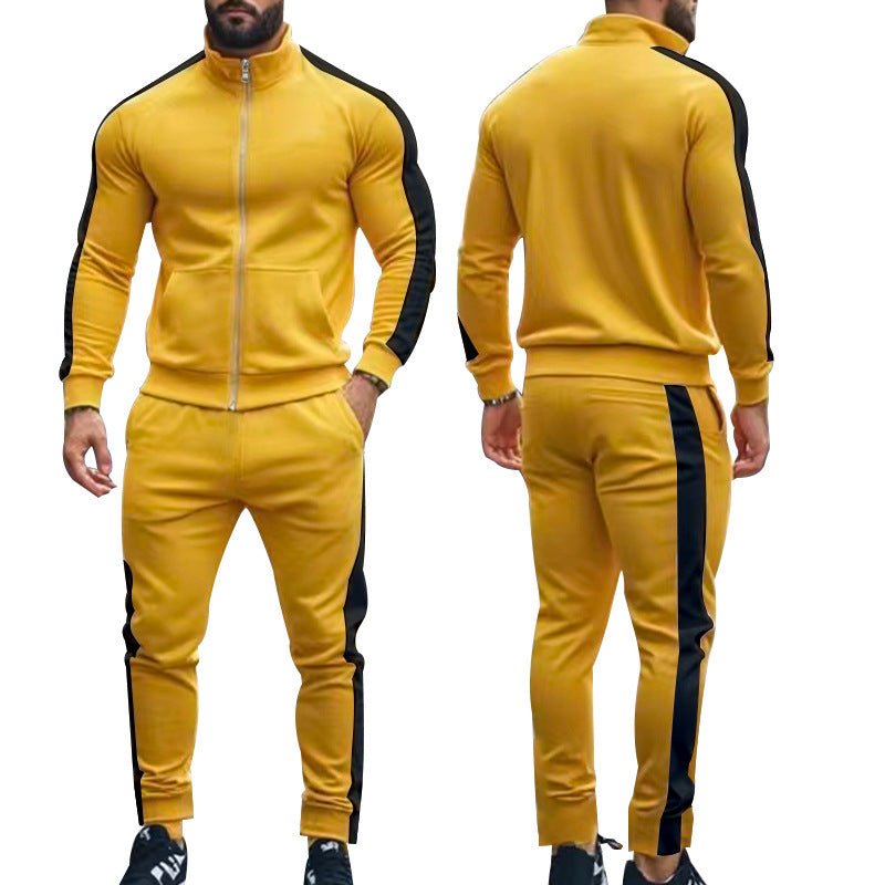 Herren Sportlicher Trainingsanzug mit modernem Stehkragen und praktischen Taschen