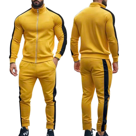 Herren Sportlicher Trainingsanzug mit modernem Stehkragen und praktischen Taschen