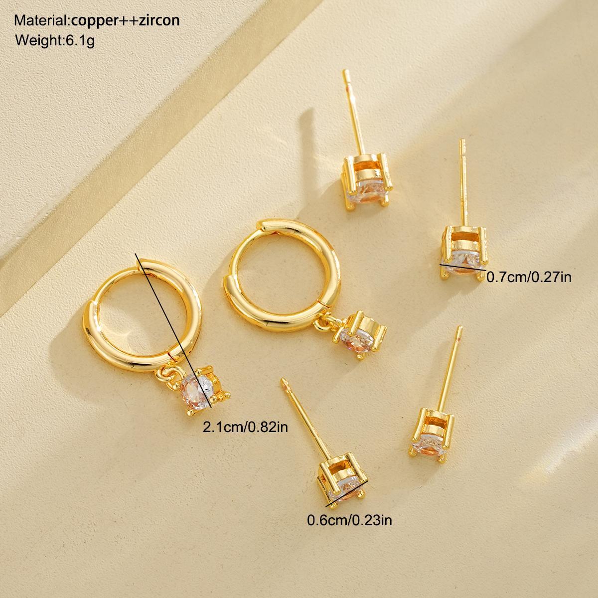 Damen Ohrringe Set mit funkelnden Zirkonia und eleganten Details Shop Nory