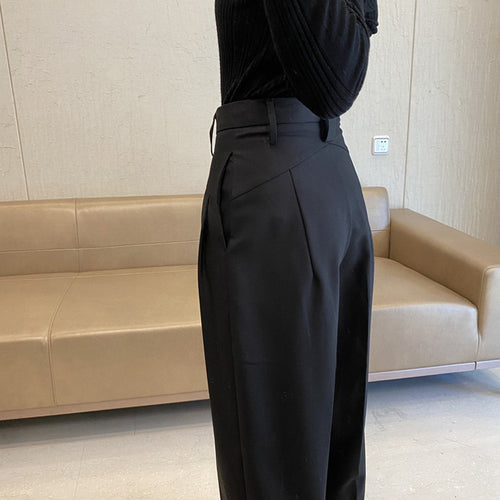 Damen Weit geschnittene High-Waist-Hose Shop Nory