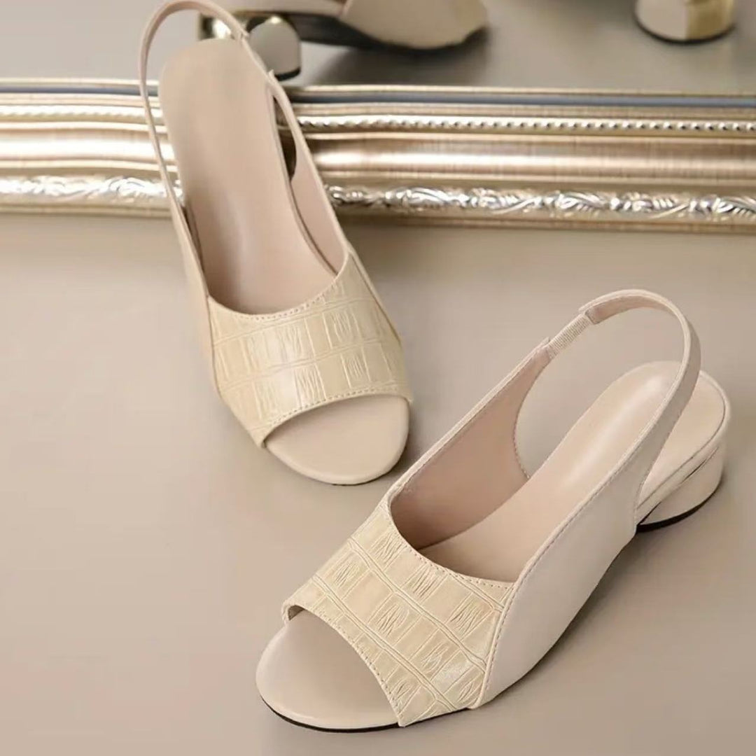 Damen Slingback-Sandalette mit Kroko-Prägung und niedrigem Blockabsatz Shop Nory