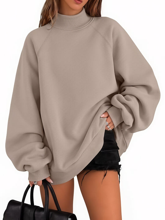 Damen Oversize-Sweatshirt mit Stehkragen und Raglanärmeln Shop Nory