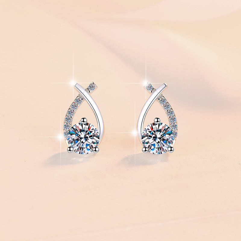 Damen Ohrringe mit funkelndem Kristall und elegantem Design Shop Nory