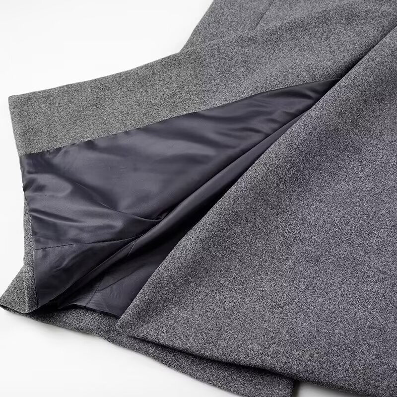 Damen Langmantel aus Wollmix mit Oversize-Silhouette, Schalkragen und aufgesetzten Taschen Shop Nory