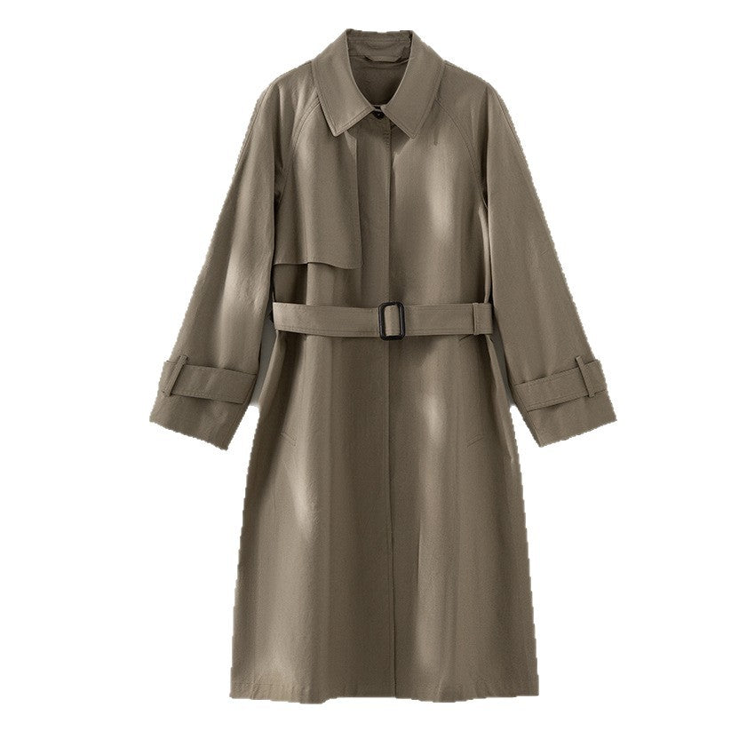 Damen Klassischer Trenchcoat mit Gürtel und Sturmblende Shop Nory