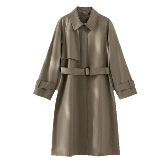 Damen Klassischer Trenchcoat mit Gürtel und Sturmblende Shop Nory