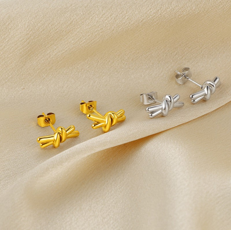Frauen Moderne Knoten Stecker Ohrringe Shop Nory