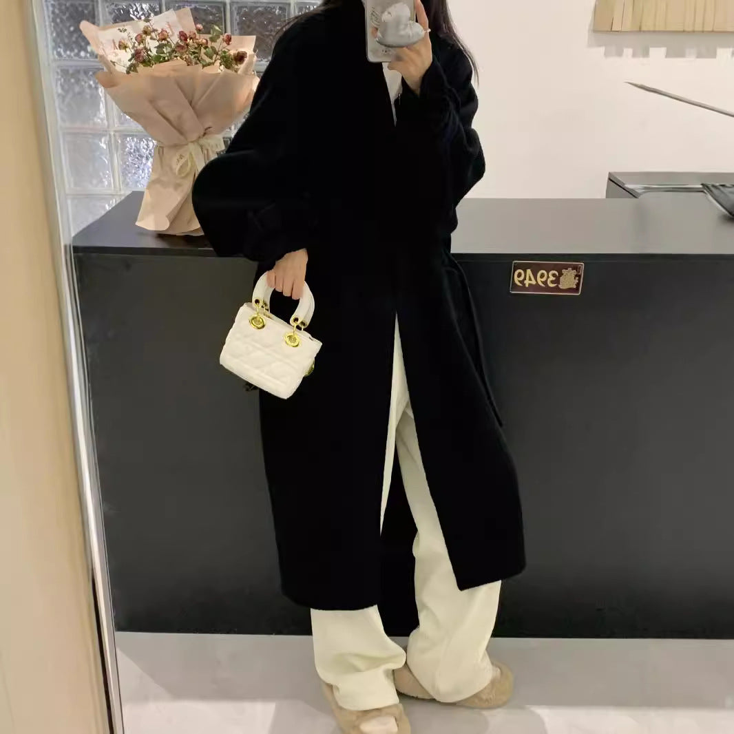 Damen Oversize-Mantel mit tiefsitzender Schulter und langer Silhouette Shop Nory