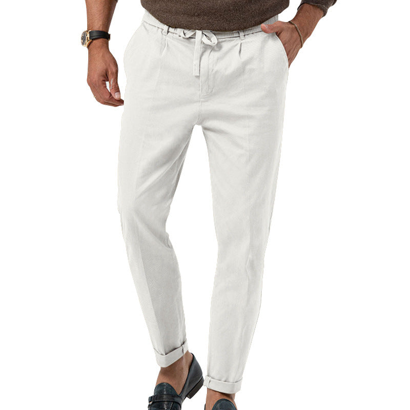 Herren Bequeme Chino-Hose mit elastischem Bund und stylischem Kordelzug