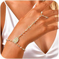 Damen Handkette mit religiösen Anhängern und filigranem Design Shop Nory