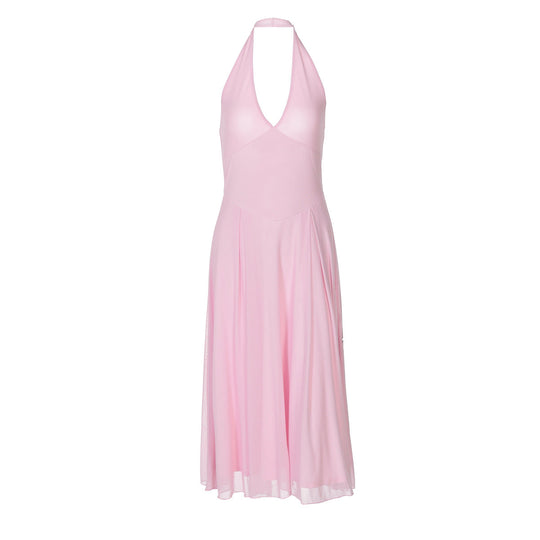 Damen Halter Maxikleid mit fließendem Schnitt