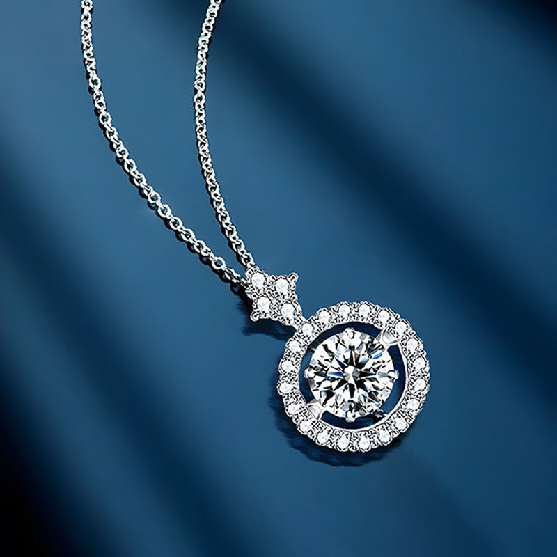 Damen eleganter Anhänger mit funkelndem Zirkon und Kristallbesatz Shop Nory
