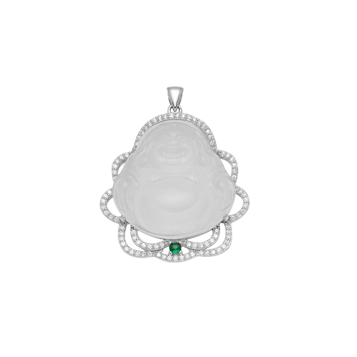 Damen Eleganter Buddha-Anhänger mit Zirkonia-Verzierung Shop Nory