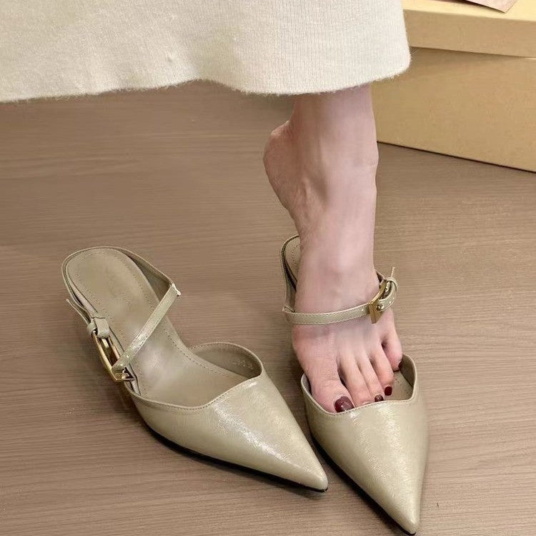 Damen Elegante Slingback-Pumps mit spitzem Zehenbereich und dezentem Riemen