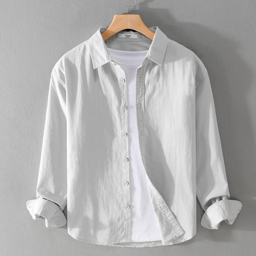 Herren Minimalistisches Leichtes Baumwoll-Überhemd im Relaxed-Look mit abgerundetem Saum Shop Nory