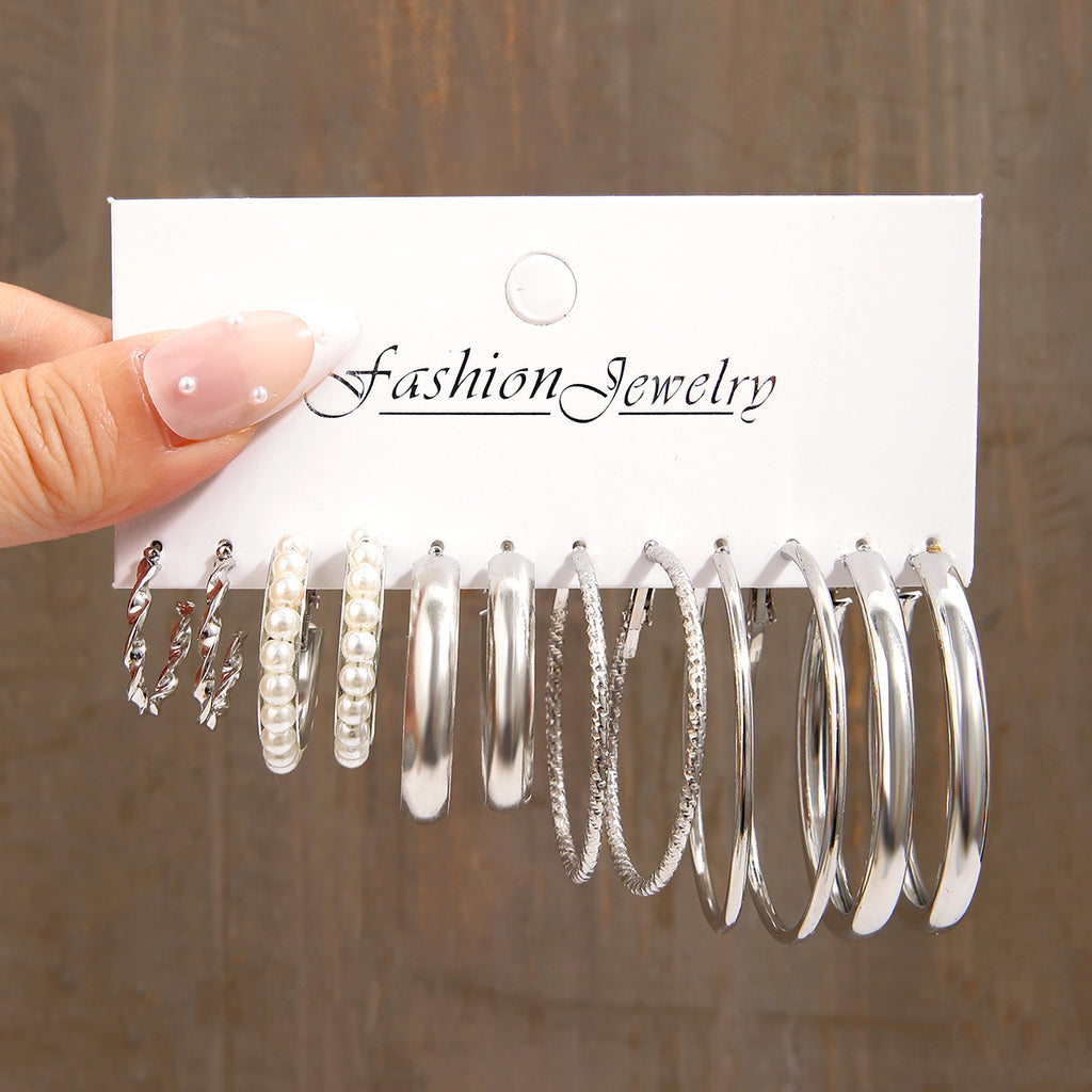 Damen Ohrringe-Set mit verschiedenen Texturen und eleganten Designs Shop Nory