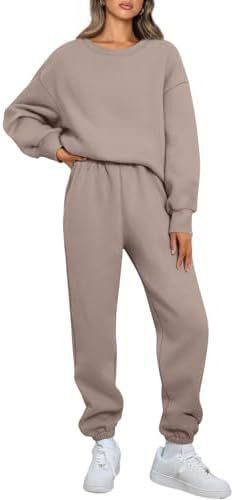 Damen nan Relaxed-Loungewear-Set mit Oversize Rundhals-Sweatshirt und taillierter High-Waist Jogginghose aus French Terry Shop Nory