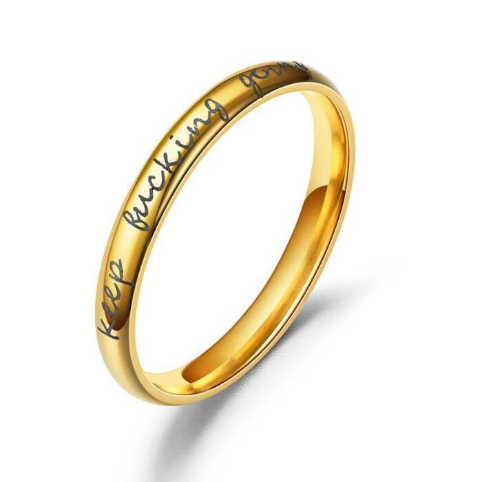 Damen Ring mit eingraviertem motivierendem Spruch Shop Nory