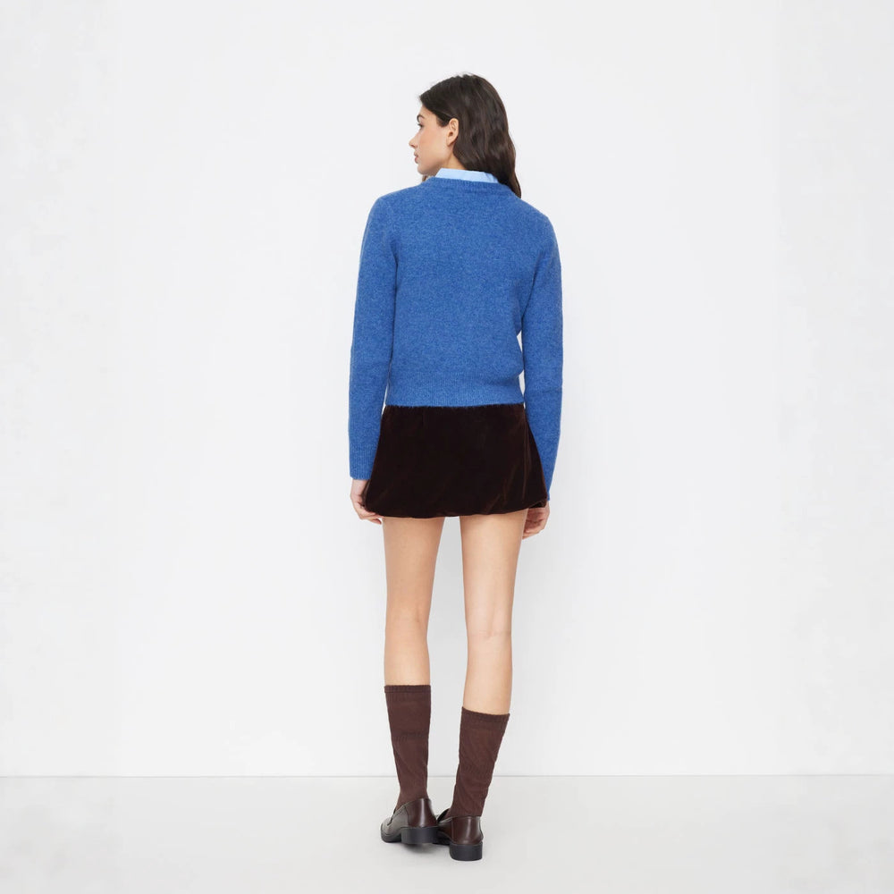 Damen Eleganter Kurzpullover mit Hemdkragen Shop Nory